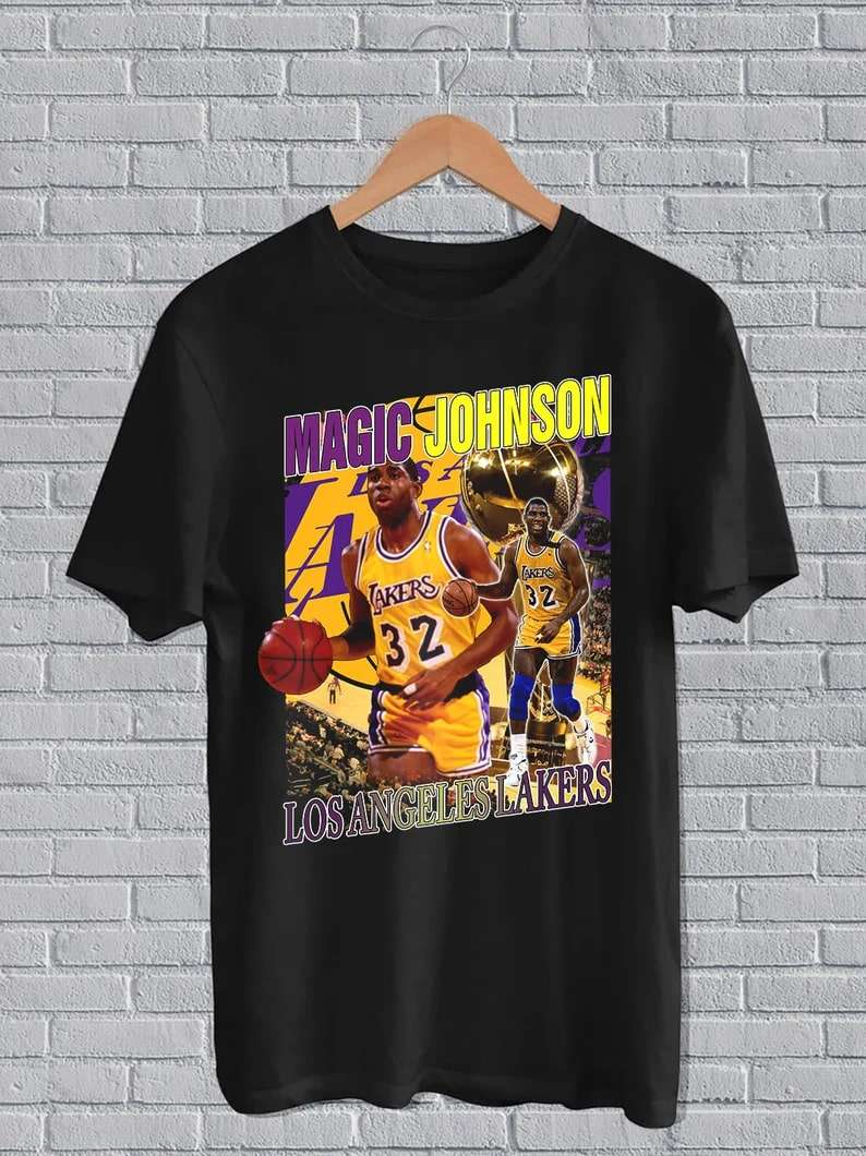 Get Magic Johnson Losangeles Lakers T Shirt For Free Shipping